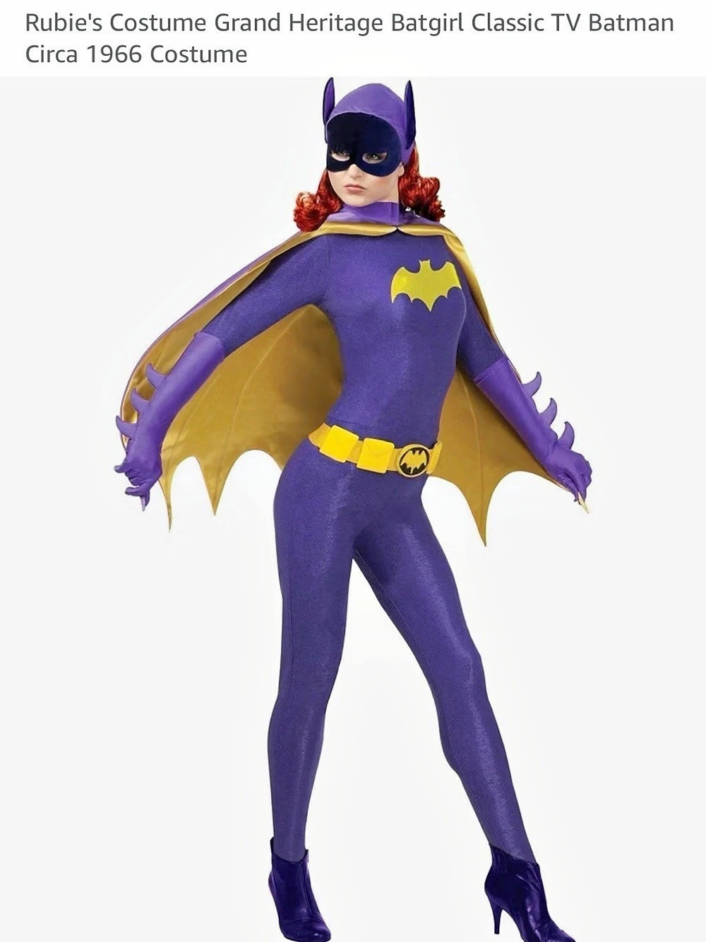 Rubie's Classic TV Circa 1966 Batman Batgirl Superhero Costume